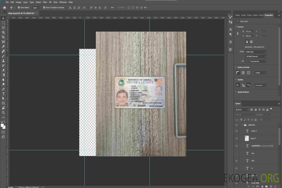 Libéria DL photolook DEVANT template